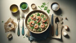 Receita de Risoto de Camarão com Leite de Coco e Coentro